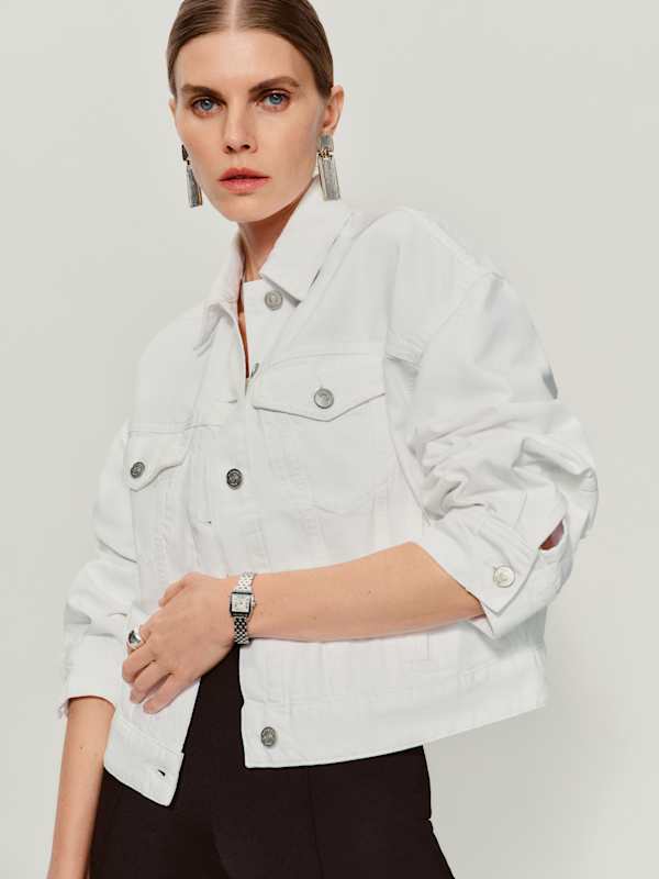 Rhodes Denim Jacket - Optic White